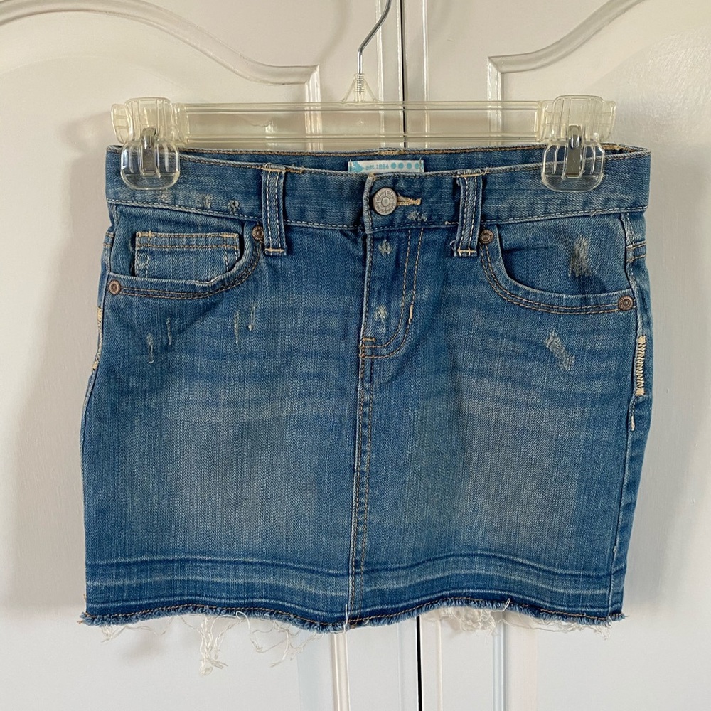 Girls Jean Mini Skirt